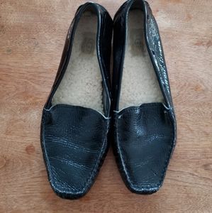 Black Leather UGG Loafers